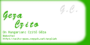 geza czito business card