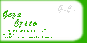 geza czito business card